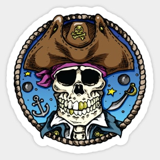 Pirate Skull Sticker